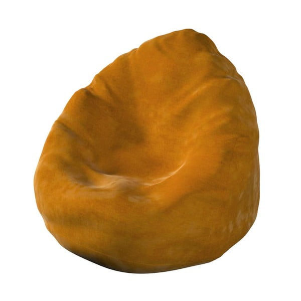 Narancssárga babzsákfotel Posh Velvet - Yellow Tipi