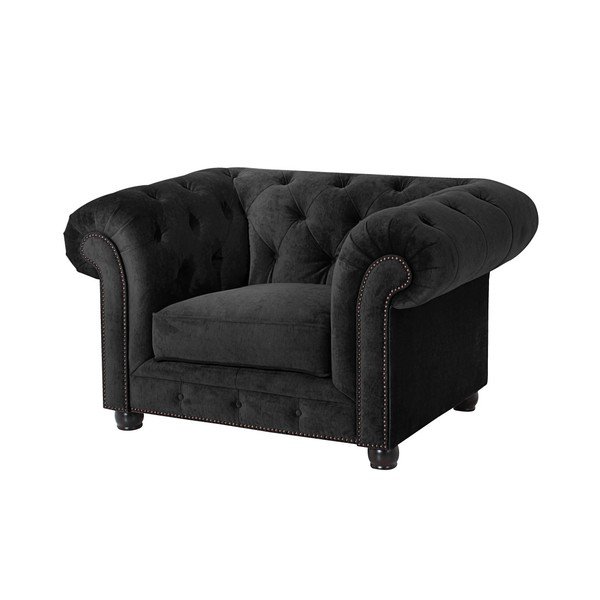 Orleans Velvet fekete fotel - Max Winzer-image-1
