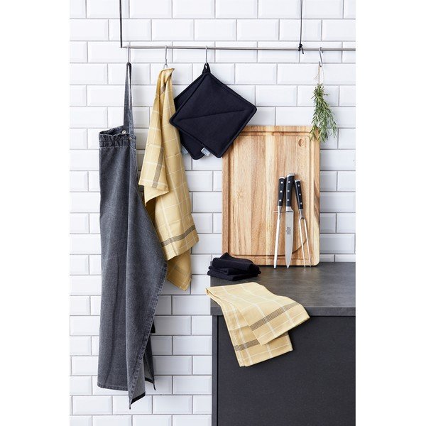 Geometric sárga pamut konyharuha, 50 x 70 cm - Södahl-image-4