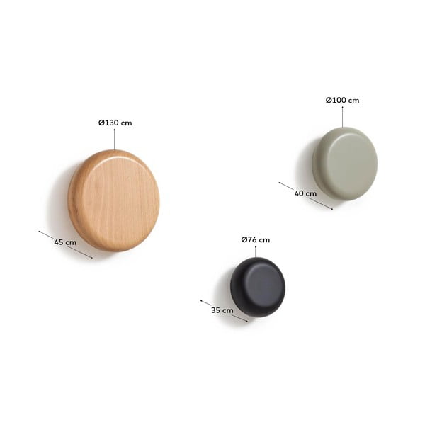 Fali fa akasztó szett 3 db-os Nadue – Kave Home-image-3