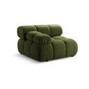 Zöld buklé kanapé modul (bal oldali) Bellis – Micadoni Home
