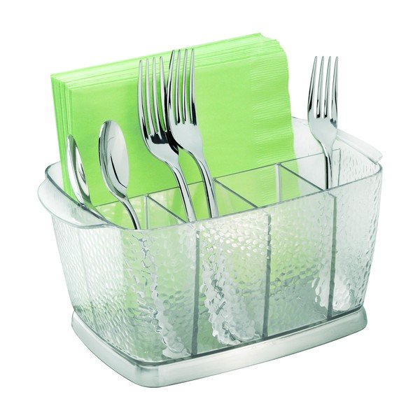 Rain átlátszó evőeszköztartó, 15 x 23 cm - iDesign-image-1
