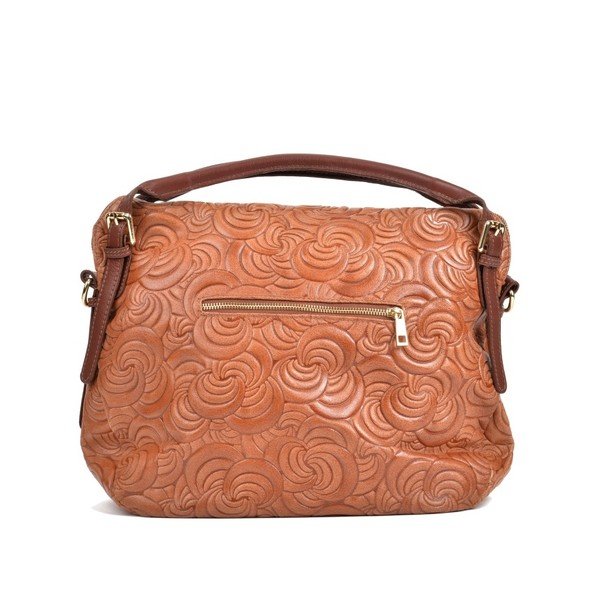 Ethel konyak barna bőr kézitáska - Mangotti Bags-image-1