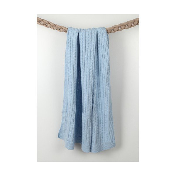 Baby Ecru Lexie világoskék gyerek takaró pamutkeverékből, 90 x 90 cm - Homemania Decor-image-1