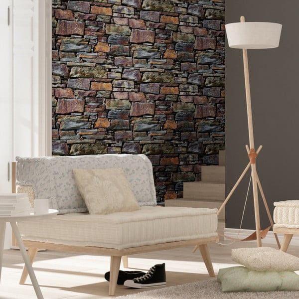 Wall Materials Stones from Roussilon falmatrica, 40 x 40 cm - Ambiance