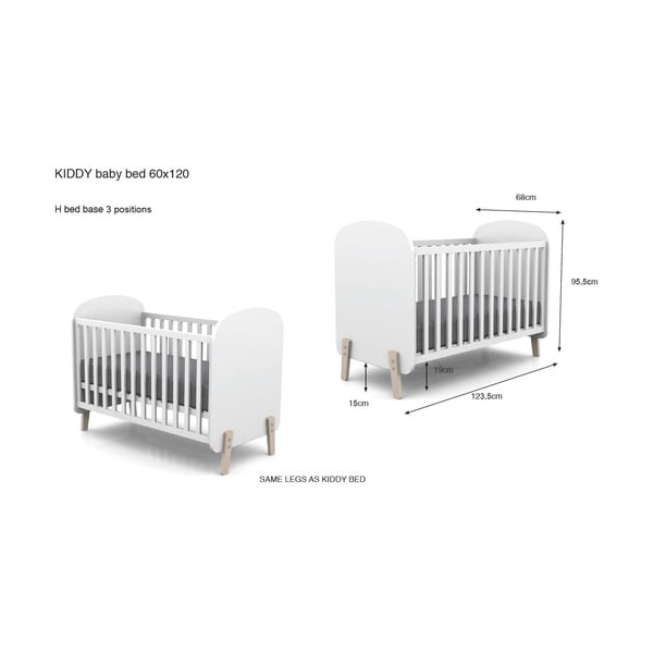 Kiddy kiságy, 60 x 120 cm - Vipack-image-2