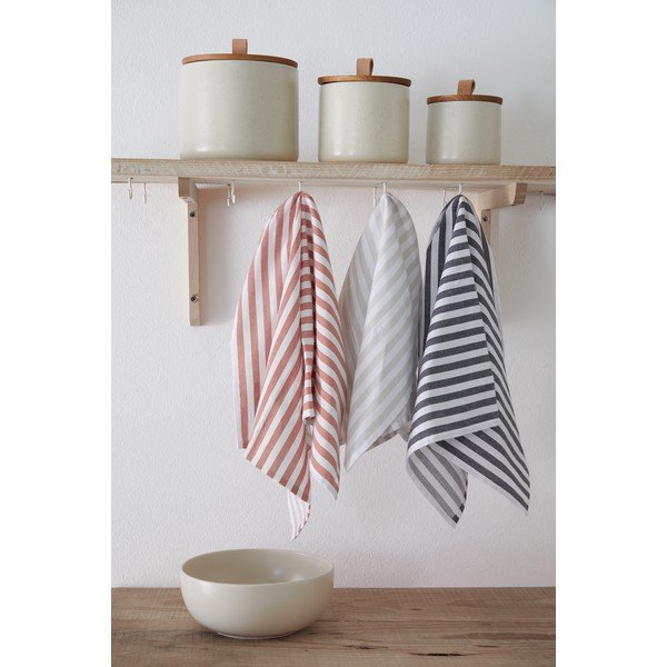 Pamut konyharuha szett 2 db-os 50x70 cm Stripes – Casafina-image-1