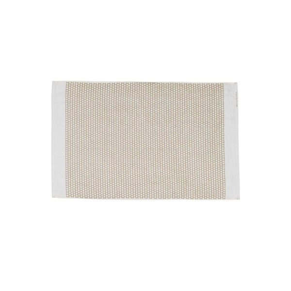 Fehér-bézs textil fürdőszobai kilépő 50x80 cm Grid – Mette Ditmer Denmark