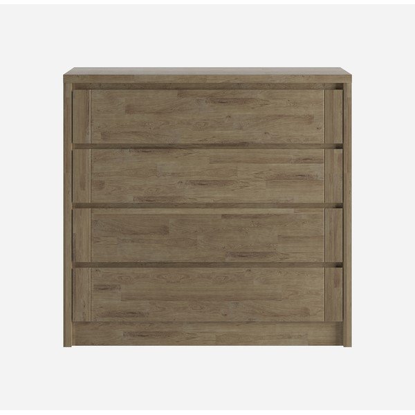 Barna alacsony tölgyfa komód 105x96 cm Timo – Olivia Living-image-2
