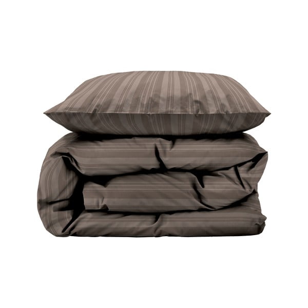 Szürkésbarna egyszemélyes hosszabbított damaszt ágyneműhuzat 140x220 cm Noble – Södahl-image-2