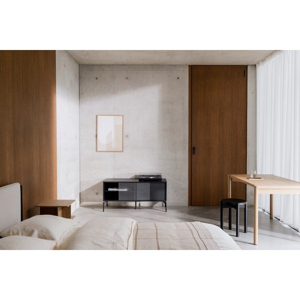 Fekete TV-állvány 116x55x42 cm Met Mini – noo.ma-image-4