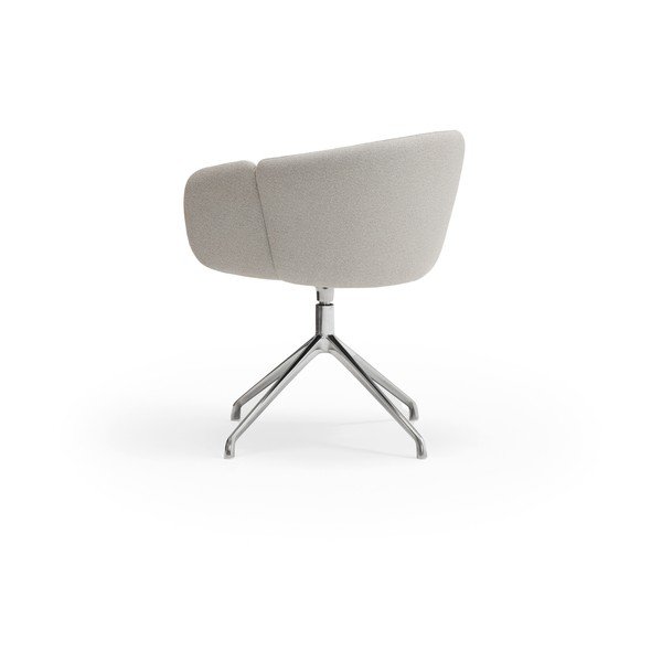 Világosszürke kárpitozott karfás étkezőfotel Add – Teulat-image-4