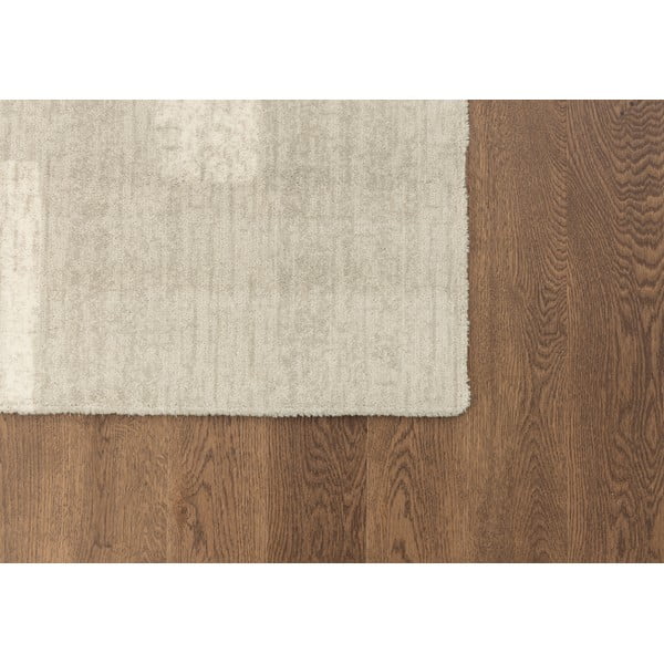 Szürkésbézs gyapjú szőnyeg 133x190 cm Agnus Brush Lines – Agnella-image-4