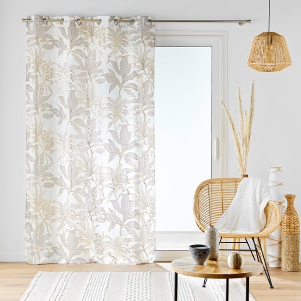 Bézs-aranyszínű fényáteresztő függöny 135x240 cm Vayana – douceur d'intérieur-image-4
