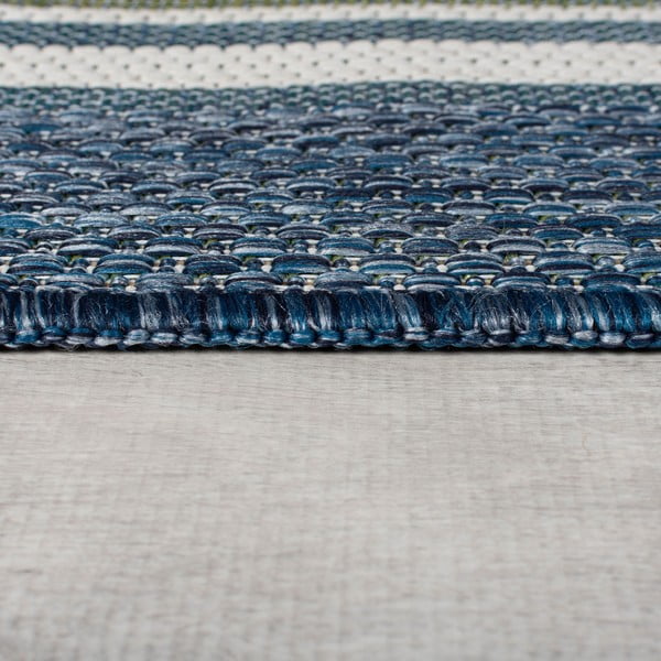 Kékeszöld kültéri-beltéri szőnyeg 120x170 cm Roma Stripe – Flair Rugs-image-4