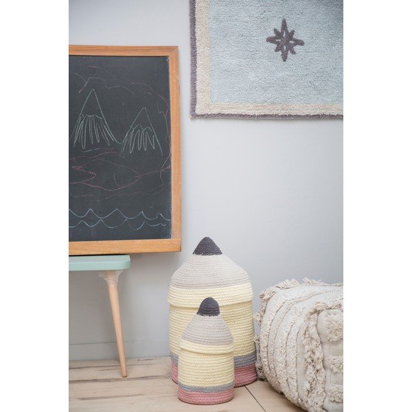 Textil játéktároló kosár ø 25x45 cm Pencil Large – Lorena Canals-image-1