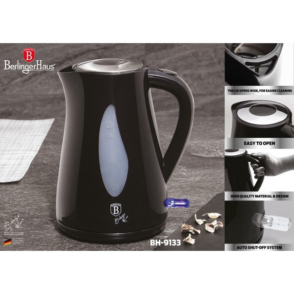 Fekete vízforraló 1,7 l Black Silver Collection - BerlingerHaus-image-2
