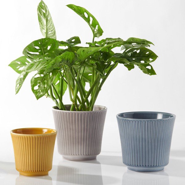 Sárga kerámiakaspó, ø 12 cm - Big pots-image-1