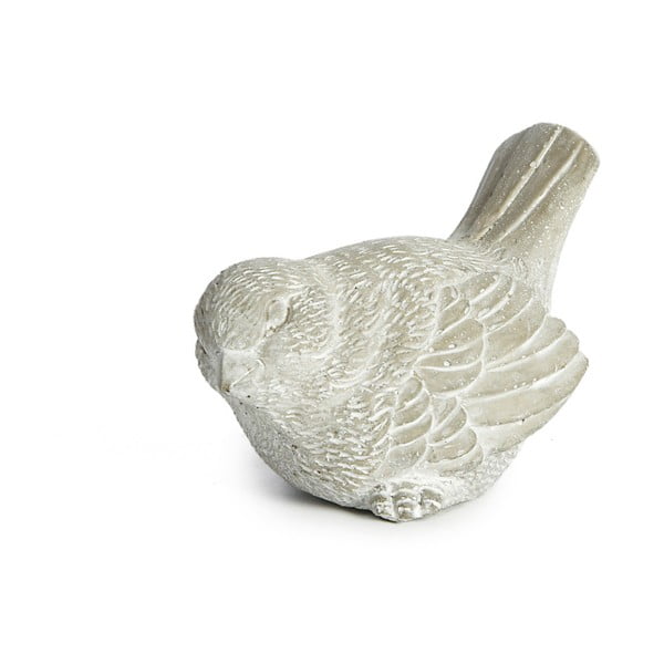 Bird szürke kerámia dekoráció, magasság 9,5 cm - Simla