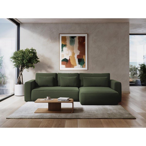 Kék kinyitható-tárolóhelyes sarokkanapé (jobb oldali-heverő résszel) Kapua – Makamii-image-1