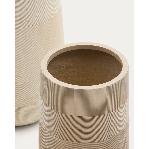 Cement kaspó szett 2 db-os ø 45 cm Tival – Kave Home-image-3