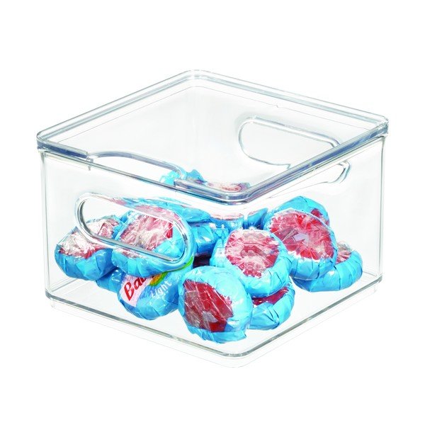 Átlátszó tárolódoboz fedéllel, 15,2 x 15,2 x 10,8 cm - iDesign The Home Edit-image-3