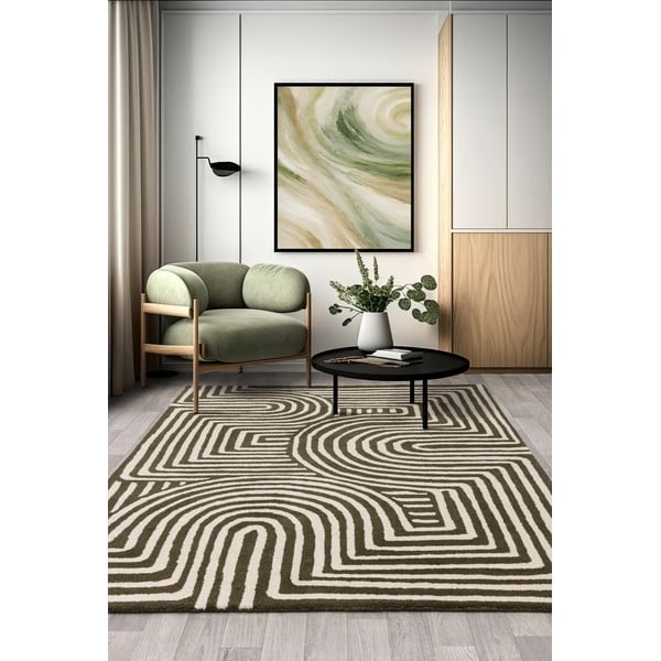 Zöld kézi szövésű gyapjú szőnyeg 120x170 cm Reef – Asiatic Carpets-image-2