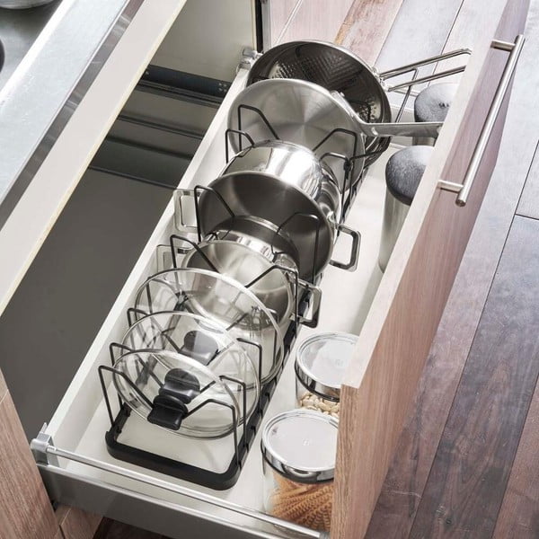 Tower fekete állítható fedőtartó állvány - YAMAZAKI-image-1