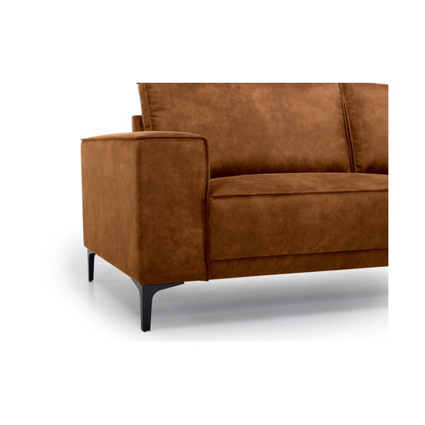 Konyakbarna bőrutánzat sarokkanapé (jobb oldali-"U" alakú) Copenhagen – Scandic-image-4