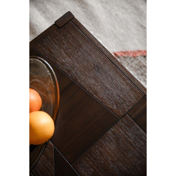 Sötét natúr színű tömörfa dohányzóasztal 60x120 cm Bruneau – Dutchbone-image-1