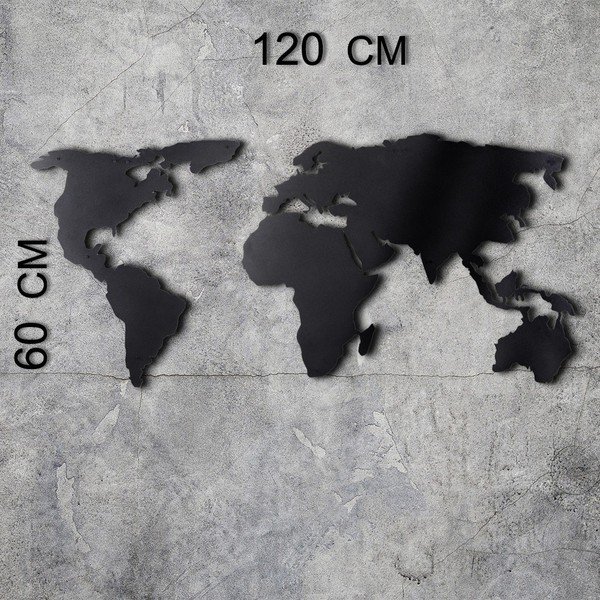 Fali térkép 120x60 cm Silhouette – Bystag-image-3
