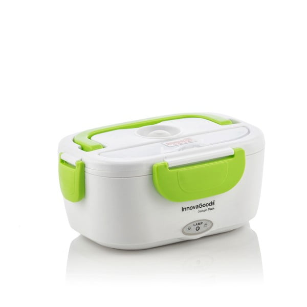 Lunch fehér-zöld elektronikus ételhordó doboz - Innovagoods