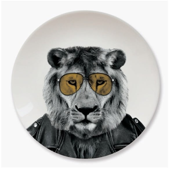 Lion kerámia tányér - Just Mustard