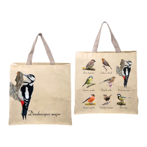 Birds összehajtható bevásárlótáska madár mintával - Esschert Design