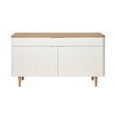 Amalfi alacsony fehér tölgyfa komód - Unique Furniture