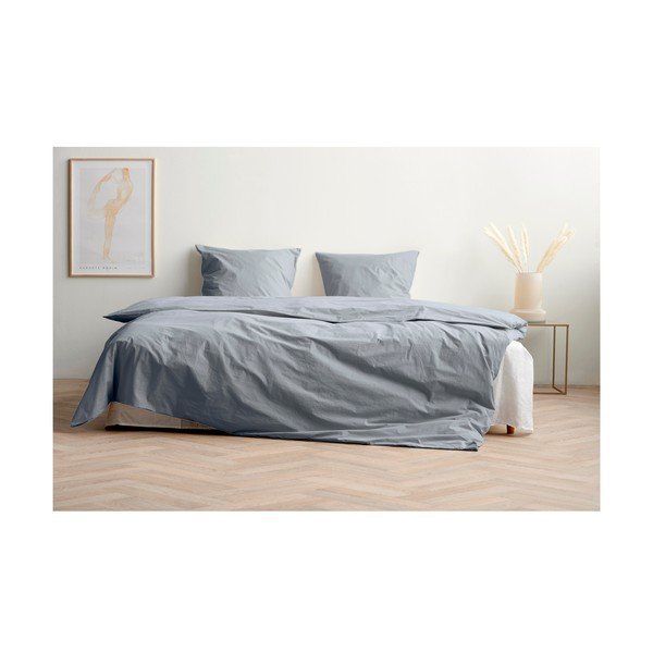 Kék kétszemélyes hosszabbított pamut-perkál ágyneműhuzat 200x220 cm Crisp – Södahl-image-2