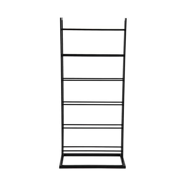 Fekete fém bortartó polcos állvány, palackok száma 5 38x84,5x20 cm Single Floor – PT LIVING