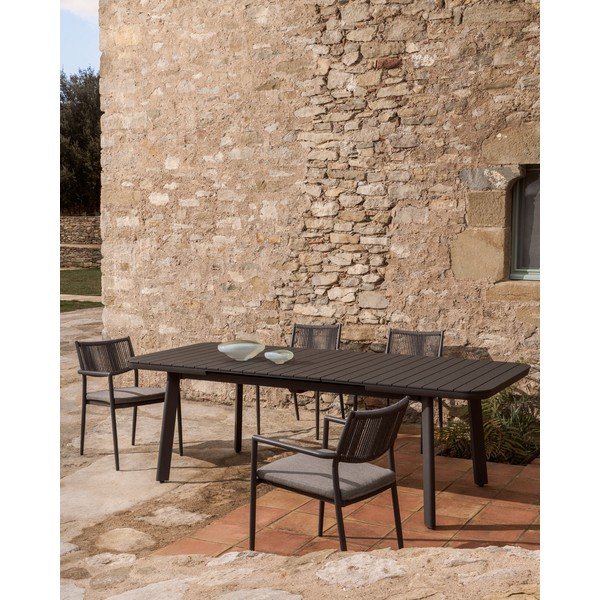 Fém kerti étkezőasztal 100x185 cm Izola – Kave Home-image-1