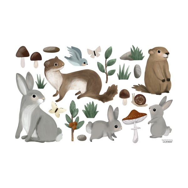 Matrica lap 64x40 cm Moutain Animals – Lilipinso