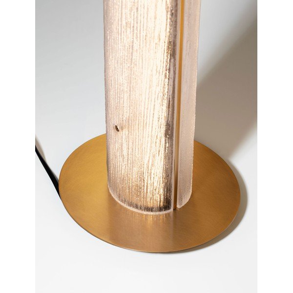 Sárgaréz színű fém LED asztali lámpa üveg búrával (magasság 40 cm) Gloree – Nova Luce-image-3