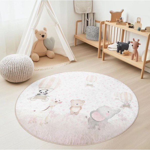 Mosható gyerek szőnyeg ø100 cm Dainty Animals – Mila Home-image-1