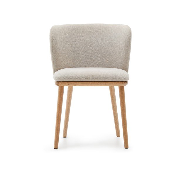 Bézs kárpitozott étkezőfotel Ciselia – Kave Home-image-3