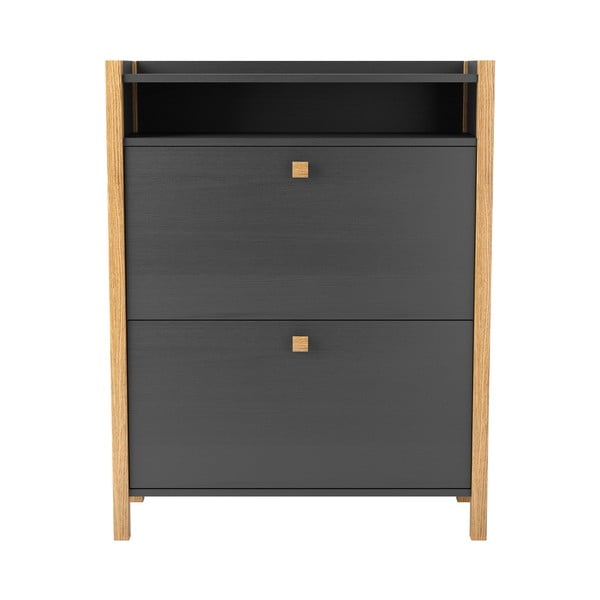 Bode sötétszürke cipősszekrény, két fiókkal - Woodman-image-2