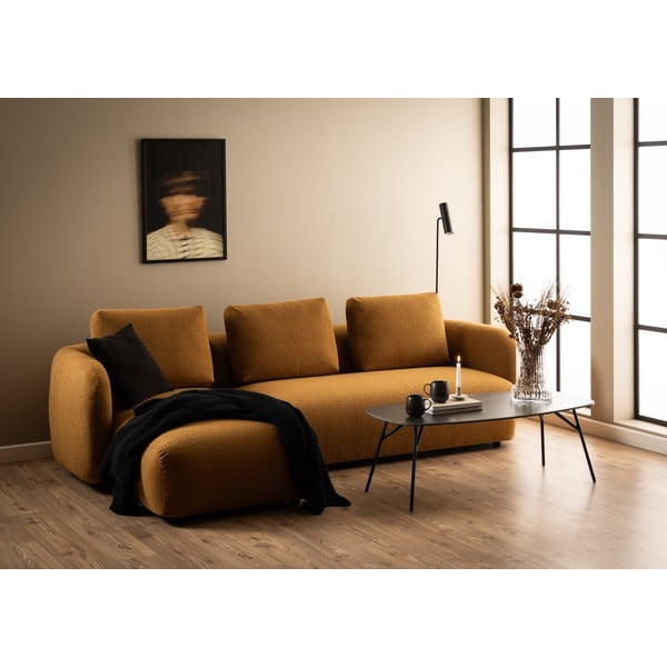 Fekete dohányzóasztal kerámia asztallappal 60x120 cm Caracas – Actona-image-1