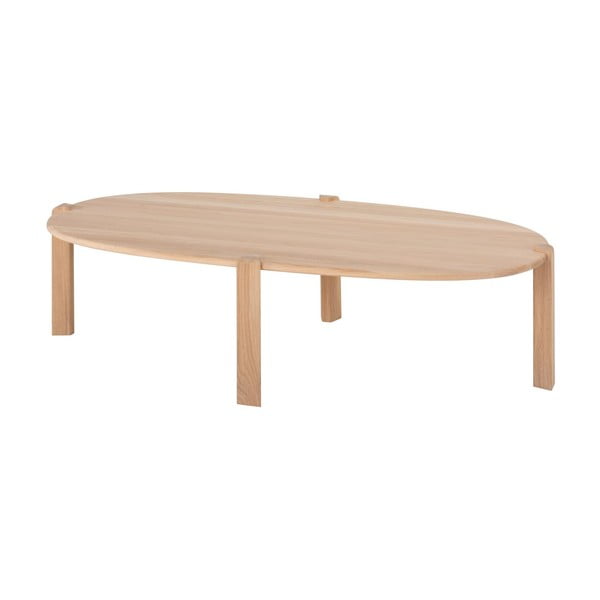 Natúr színű tölgyfa dohányzóasztal 80x150 cm Kulin – Gazzda