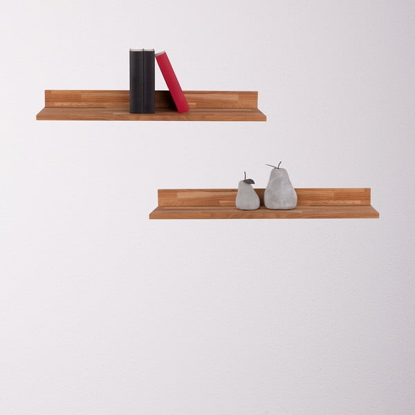 Natúr színű tölgyfa fali polc képekhez 60 cm Kalle – Interia Home & Living-image-1