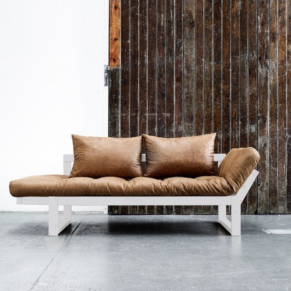 Vintage Edge White/Cognac kanapé - Karup-image-1