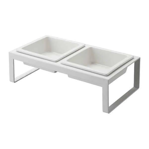 Eledeltartó doboz és tálka szett kisállatoknak Tower – YAMAZAKI-image-3