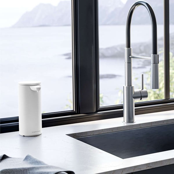 Fehér automata fém szappanadagoló 414 ml – simplehuman-image-1