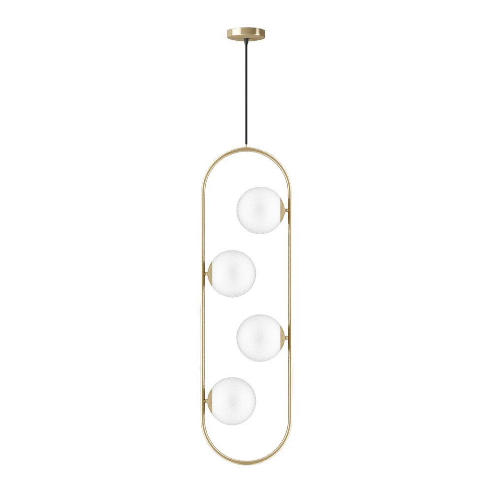 Aranyszínű függőlámpa üveg búrával Club  Squid Lighting
